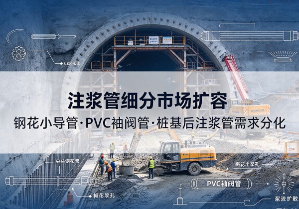 老河口注浆管细分市场扩容，隧道钢花小导管、PVC 袖阀管、桩基后注浆管需求分化